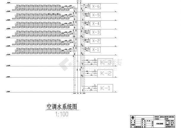 北京市房山区某9层商务大酒店内部空调系统全套设计CAD图纸-图一