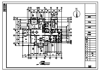 二层欧式别墅建筑施工cad图(带地下室设计，共十六张)-图一