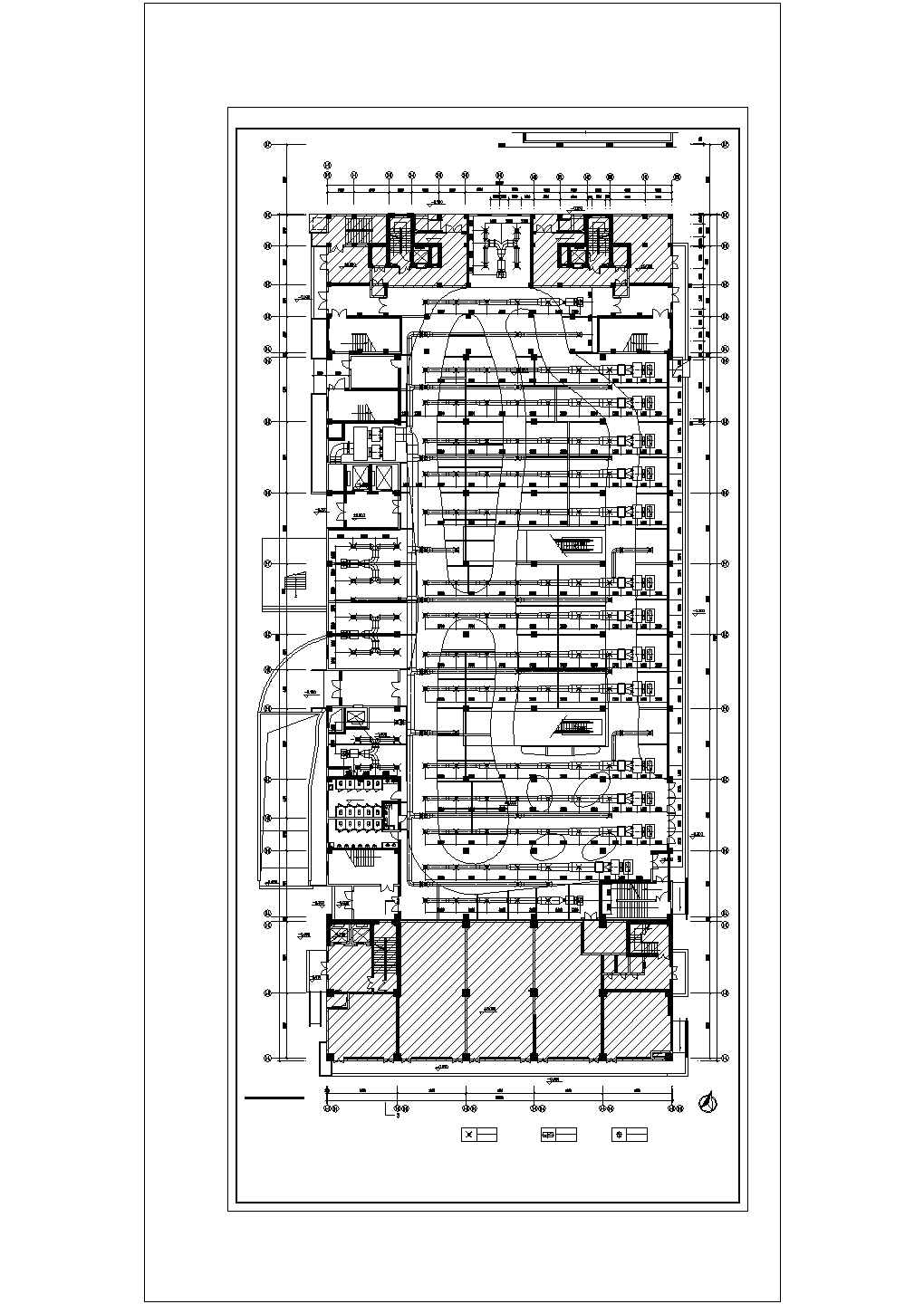 [江苏]某地多层商业广场空调通风系统设计施工cad图（风冷热泵机组）