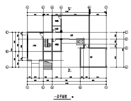 三层简约别墅建筑设计cad图(含平立面图，共十二张)-图二