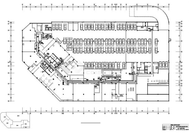 北京市东城区某7层框架结构大酒店内部空调系统设计CAD图纸-图一