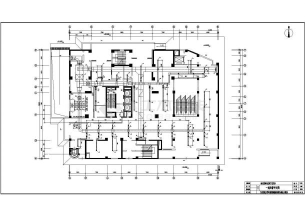 西安市高新区某8900平米5层购物商场内部空调系统全套设计CAD图纸-图一