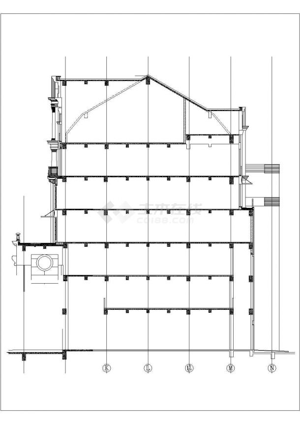 某市郊多层小型别墅建筑方案设计施工CAD图纸-图一