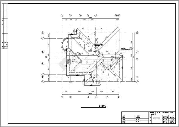 某市郊多层小型高级别墅建筑全套方案设计施工CAD图纸-图一