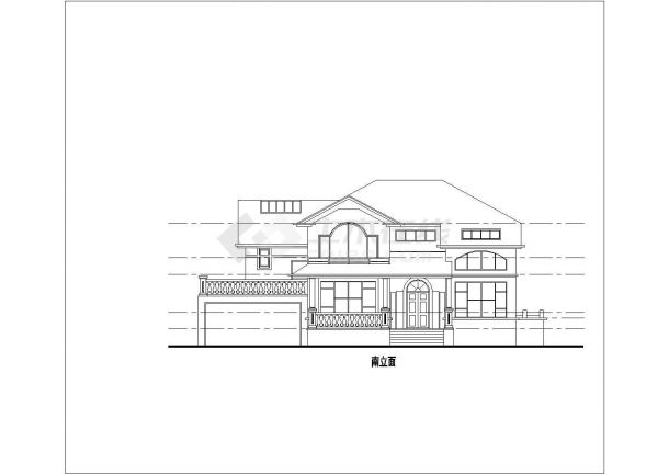 潮州市某村镇320平米2层砖混结构独栋别墅平剖面CAD设计图纸-图一