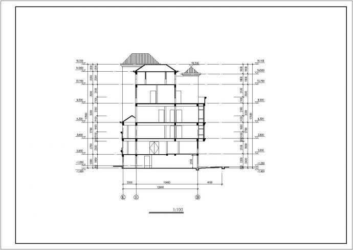 某旅游度假区高级独栋别墅建筑方案设计施工CAD图纸_图1