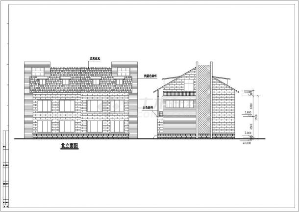某旅游度假私人高级别墅建筑户型方案设计施工CAD图纸-图二