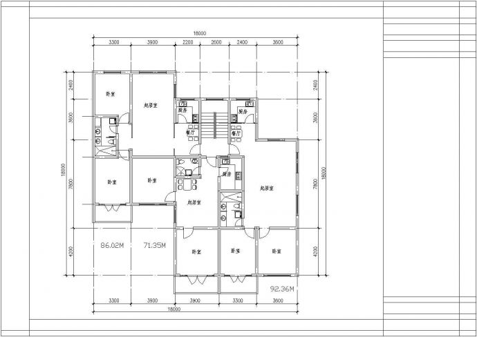 某花园经典别墅住宅建筑户型方案设计施工CAD图纸_图1
