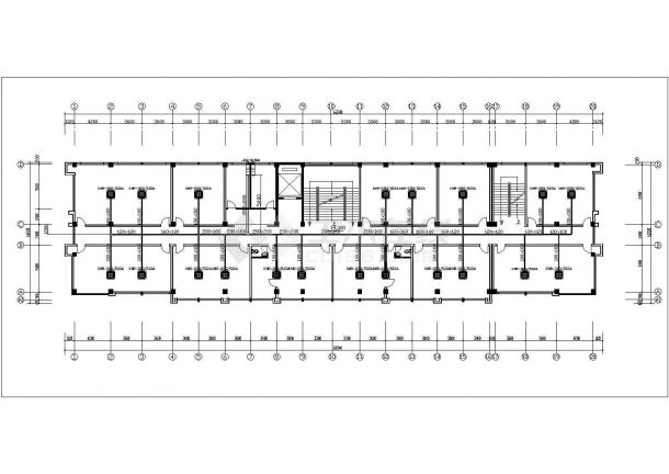 嘉兴市某区水利局6层办公楼内部空调系统全套设计CAD图纸-图二