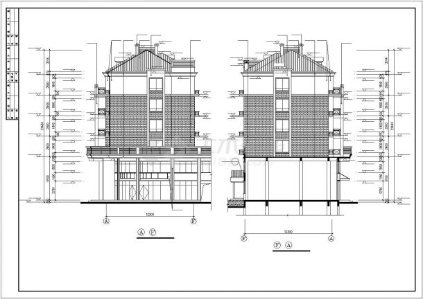 某两套独立豪华别墅建筑全套方案设计施工CAD图纸-图二