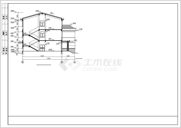 某三层办公综合楼建筑详细方案设计施工CAD图纸-图一