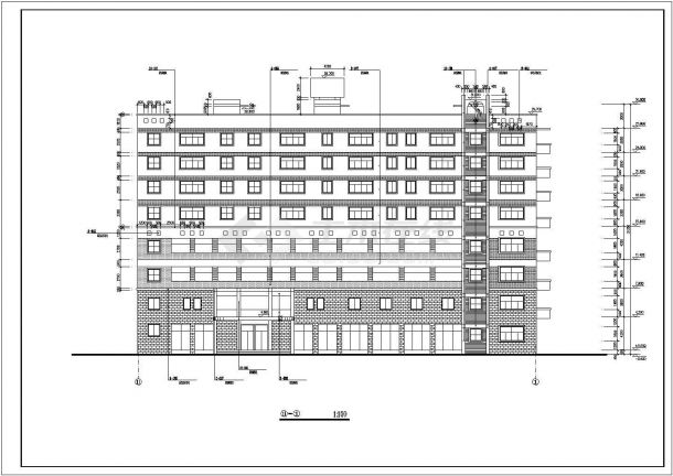 办公楼设计_某八层行政办公楼建筑详细方案设计施工CAD图纸-图二