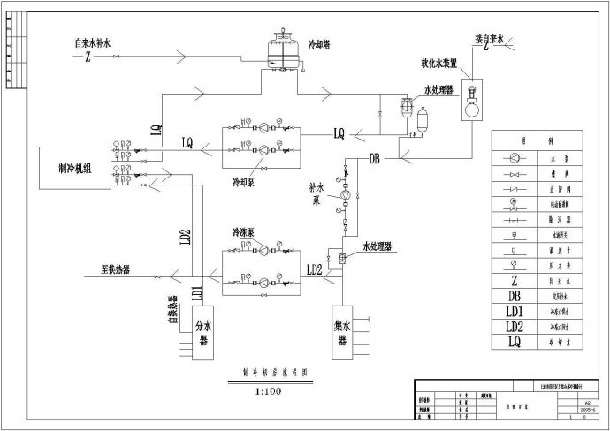 南京市某3760平米4层商务综合楼空调与制冷工程全套设计CAD图纸_图1