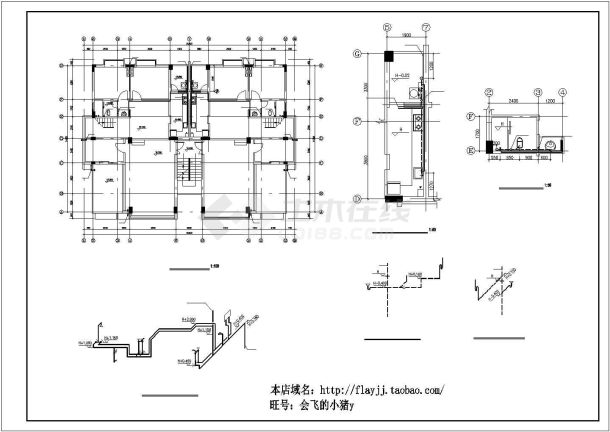 某住宅建筑内生活给水排水详细方案设计施工CAD图纸-图二