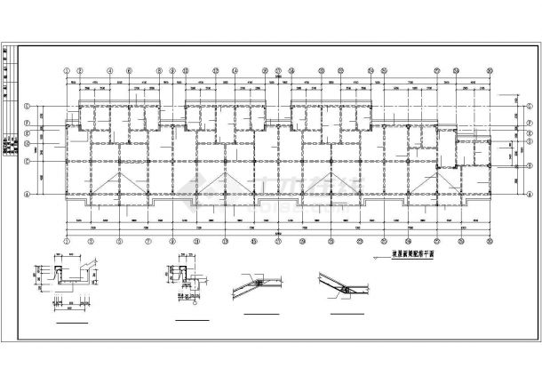 异形柱多层砌体结构住宅钢结构CAD施工图-图一