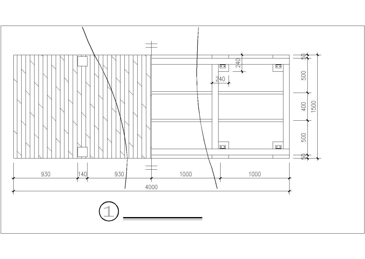 木桥施工CAD平面布置参考图