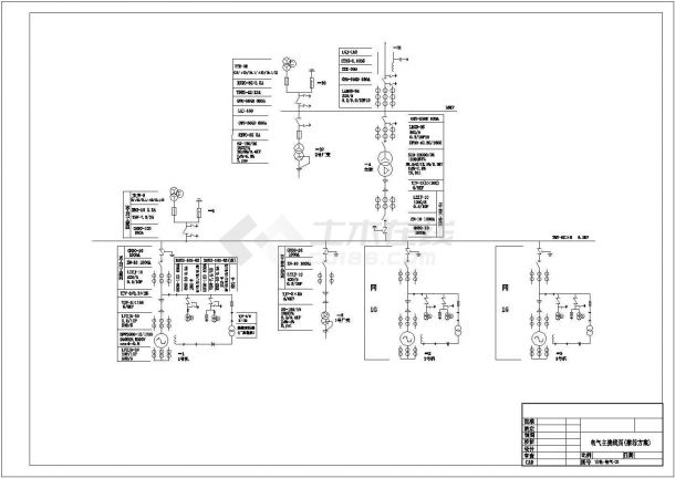 某大型高压电站设计cad电气主接线图（含继电保护及设备平面布置设计）-图一
