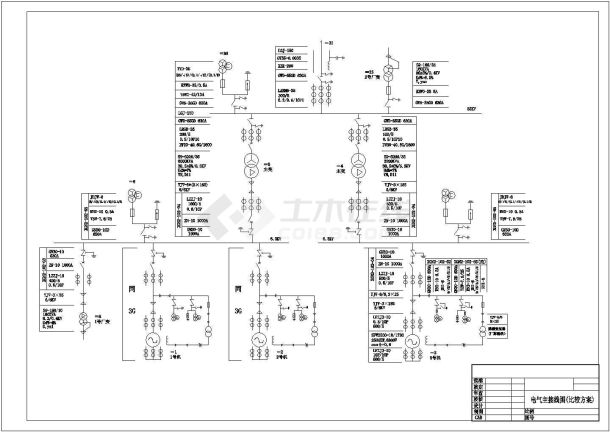 某大型高压电站设计cad电气主接线图（含继电保护及设备平面布置设计）-图二