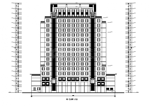 二套华南理工大学技术科学楼建筑设计施工cad图纸-图二