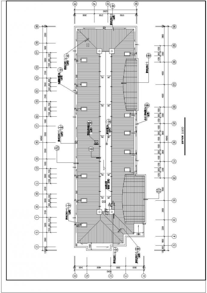六层二单元阁楼3389平米一单元户型住宅楼全套施工设计cad图纸_图1