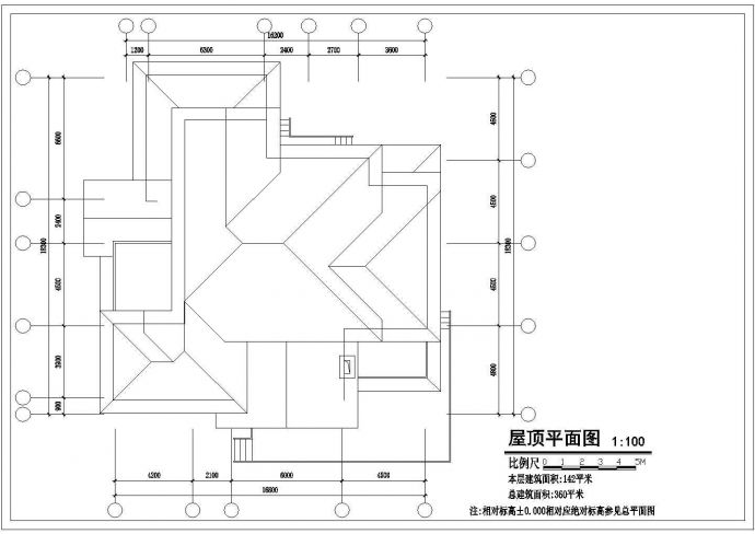朔州市某小区360平米2层混合结构独栋别墅建筑设计CAD图纸（含效果图）_图1
