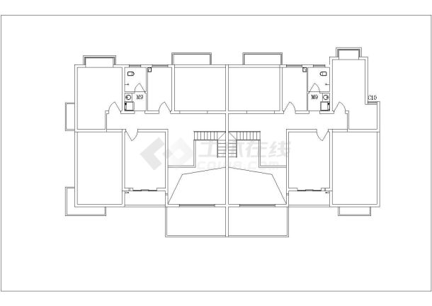 成都市某新建小区7层砖混结构住宅楼建筑设计CAD图纸（6种方案）-图一