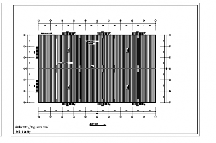 厂房设计_2套多层三跨门式钢架轻钢结构钢构成品厂房建筑设计施工cad图纸_图1
