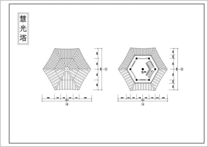 某七层砖混结构古塔设计cad建筑方案图纸_图1