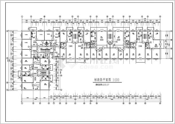 前进村农民集资楼设计cad建筑平面方案图-图二