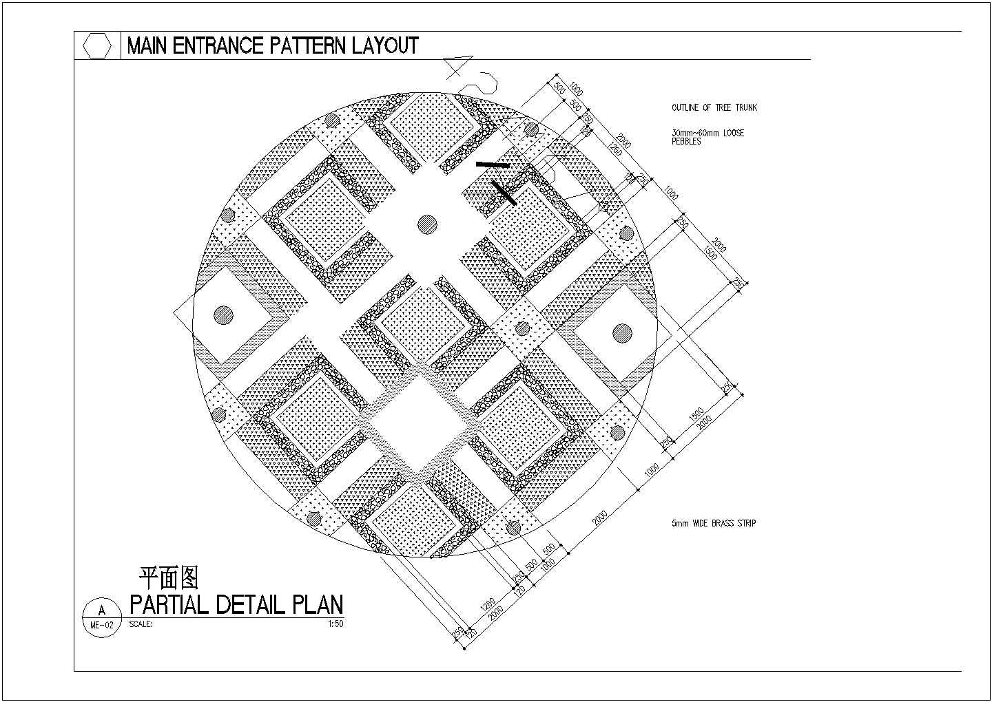 上海奥林匹克花园第一组团绿化规划设计cad总平面施工图