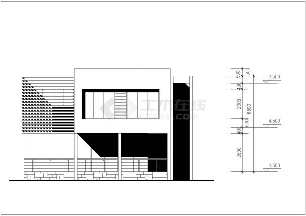 合肥市某居住区300平米2层砖混结构单体别墅建筑设计CAD图纸（含地下室）-图一