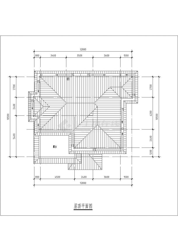 沭阳市某现代化村镇310平米3层砖混结构乡村别墅建筑设计CAD图纸-图一