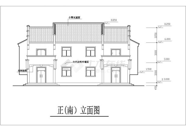 沈阳市某小区340+530平米两套2层砖混结构单体别墅建筑设计CAD图纸-图一