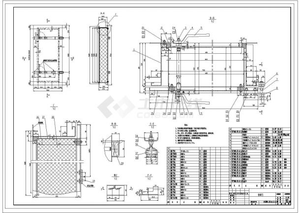 高温设备密封保温门结构设计CAD图-图二