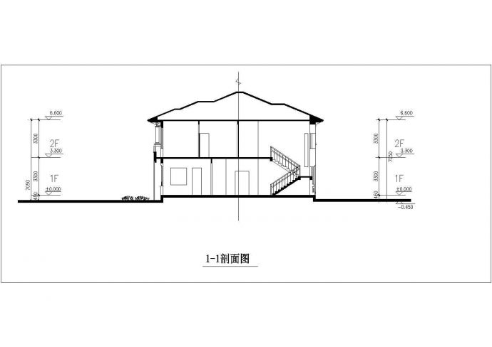 长治市某现代化小区386平米2层框混结构独栋别墅建筑设计CAD图纸_图1