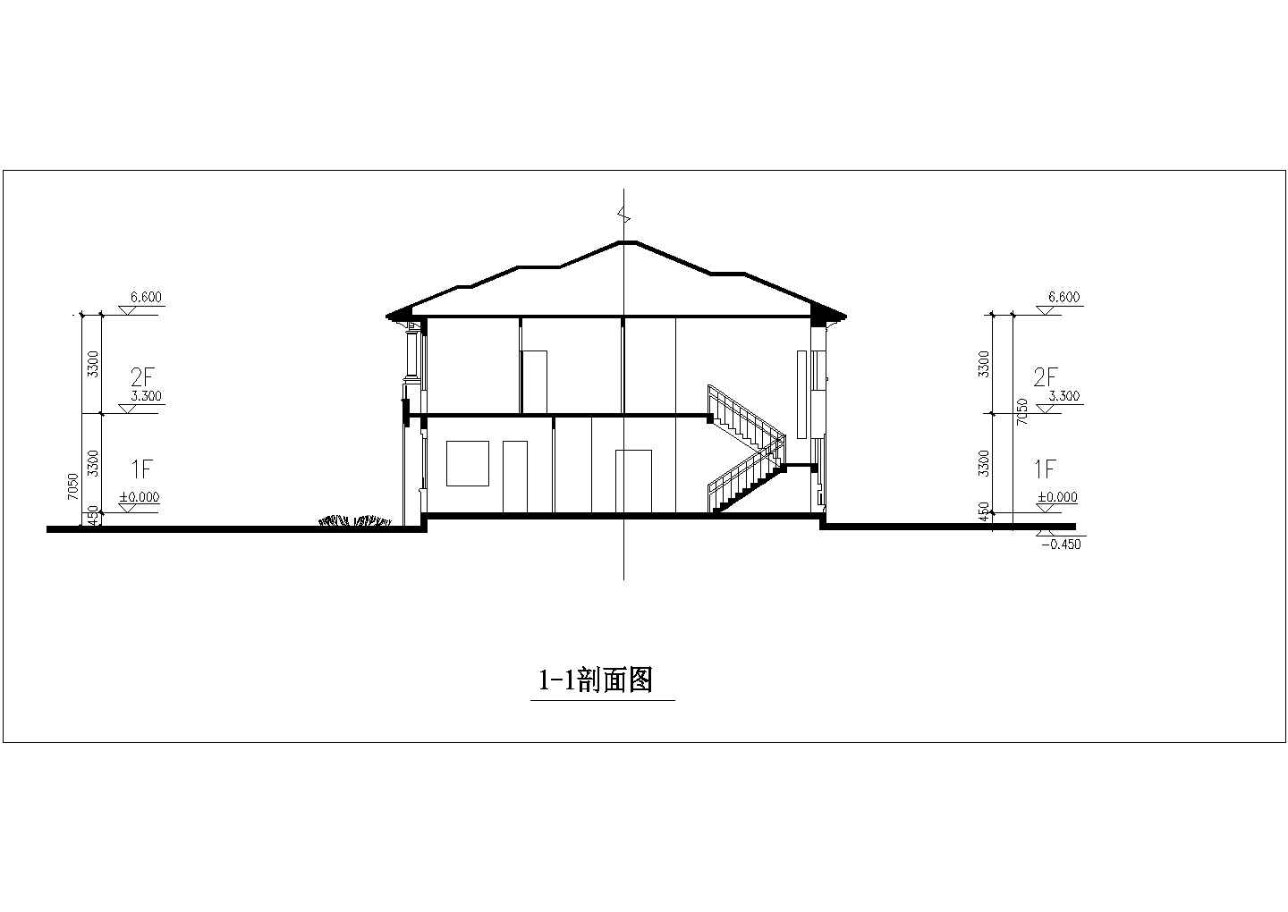 长治市某现代化小区386平米2层框混结构独栋别墅建筑设计CAD图纸