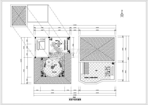 烟台市安南花园小区3层砖混结构单体别墅全套装修装饰设计CAD图纸-图二