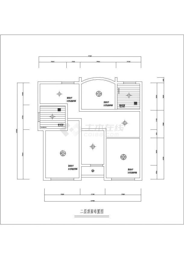 慈溪市新坪村3层砖混结构乡村别墅平立面设计CAD图纸（含夹层）-图一