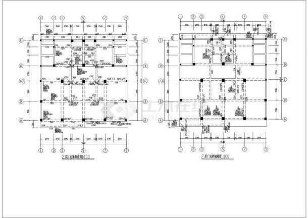 底框结构商住楼全套建筑结构设计施工图-图一