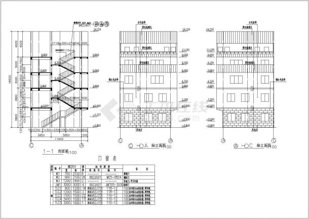 框架住宅楼全套结构建筑施工图纸-图一