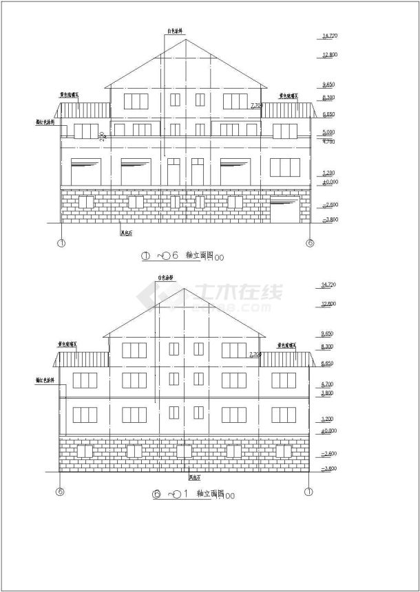 框架住宅楼全套结构建筑施工图纸-图二