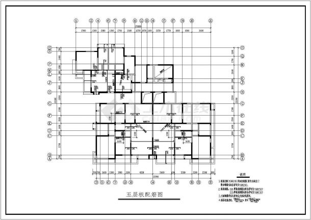 18层剪力墙住宅结构设计施工CAD图-图一