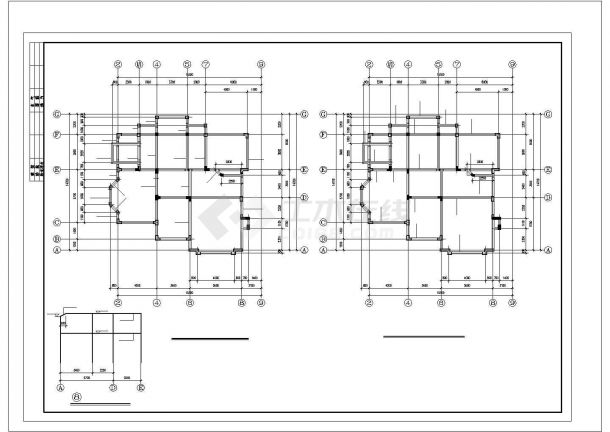 三亚市某度假村350平米3层砖混结构民宿别墅建筑设计CAD图纸-图二