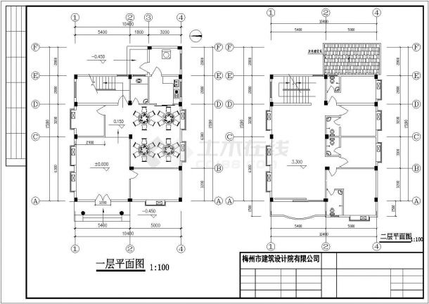 宿迁市周前村3层砖混结构单体乡村别墅建筑设计CAD图纸（含效果图）-图一