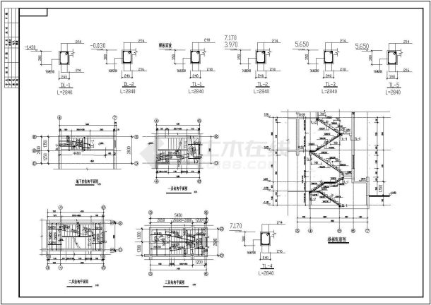 某三层框架结构欧式风格别墅设计cad全套结构施工图（含设计说明）-图二