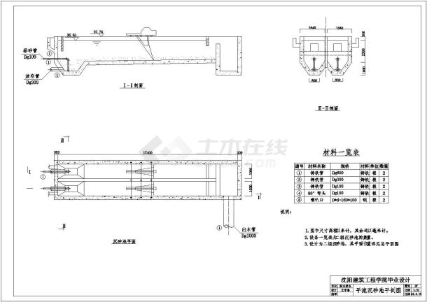 铁岭市新南路某大型城市排水工程全套设计CAD图纸-图一