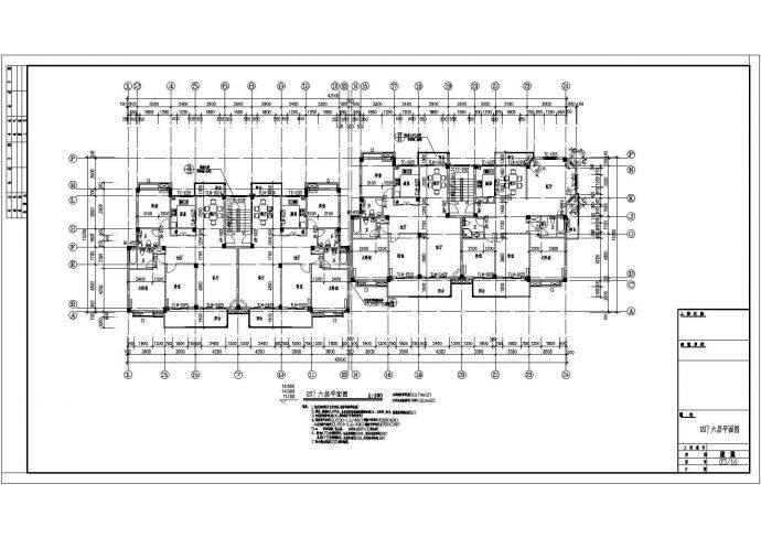4107.7平米对称户型住宅建筑设计图_图1