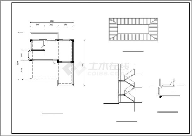 临沂市文山湖苑小区3层砖混结构单体别墅CAD建筑设计图纸-图二