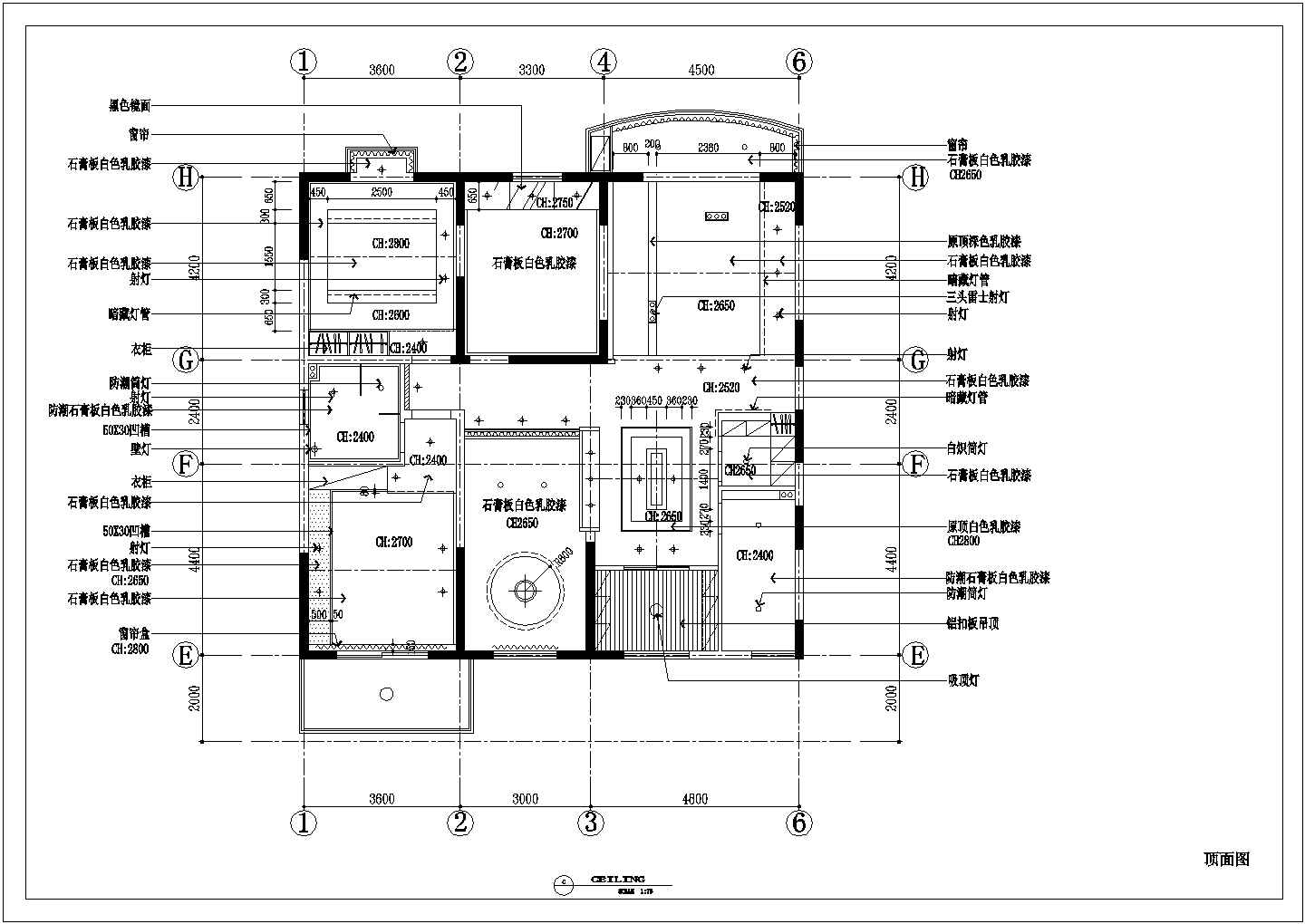 某欧式豪华住宅装修设计施工图
