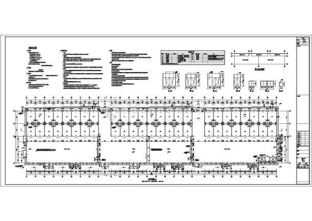 [株洲]某步行街大型二层农贸市场潜艇建筑施工cad图(含建筑设计说明)-图一